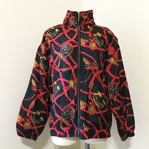 Vintage EVR Windbreaker Silk Bomber Jacket Sz L
